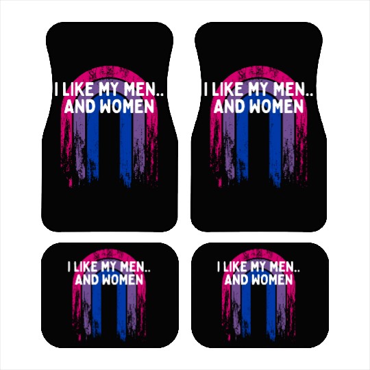 I Like My Men and Women Bisexual LGBTQ Bi Pride Car Mats