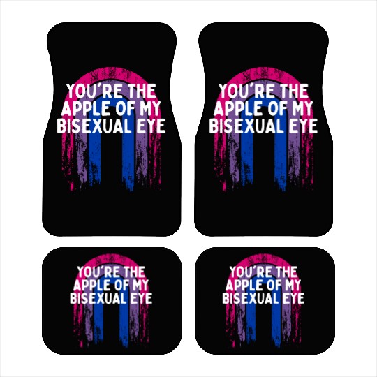 The Apple of my Bisexual Eye Bi Couples Bi Pride Car Mats