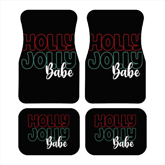Holly jolly babe Car Mats