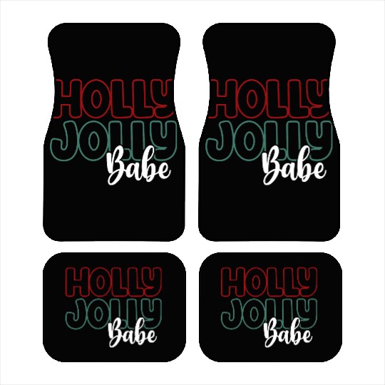 Holly jolly babe Car Mats