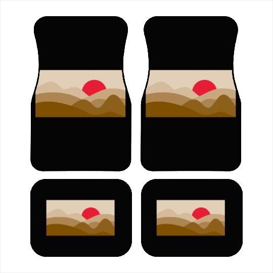Minimalist Sun Copper Brown Car Mats