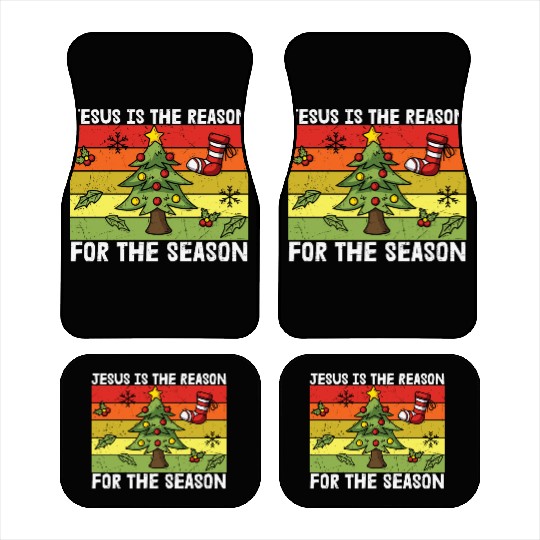 jesus is the reason for the season xmas christmas Car Mats
