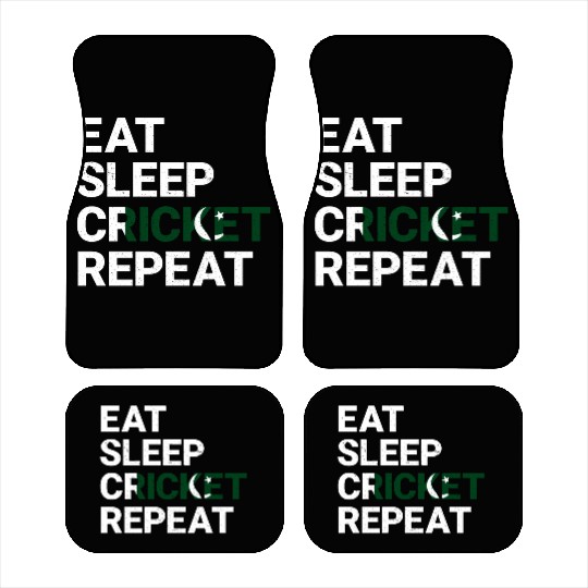 Eat Sleep Cricket Repeat PK Flag Sports Gift Car Mats