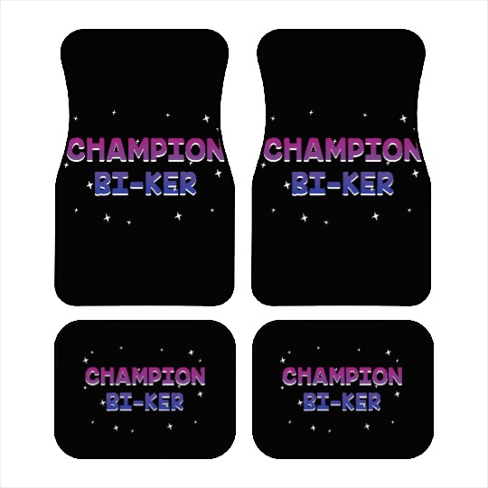 Champion Biker Bisexual LGBTQ Bi Pride LGBT Car Mats