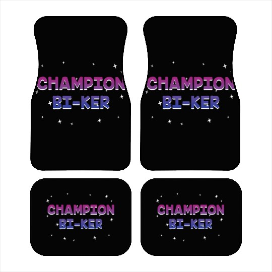 Champion Biker Bisexual LGBTQ Bi Pride LGBT Car Mats