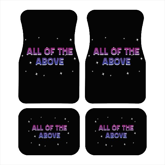 All of the Above Bisexual LGBTQ Bi Pride Car Mats