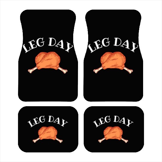 Retro Cute Leg Day Turkey Funny Gym Thanksgiving Car Mats