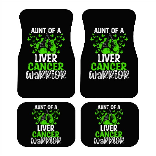 Liver Cancer Awareness Aunt Nephew Niece Car Mats
