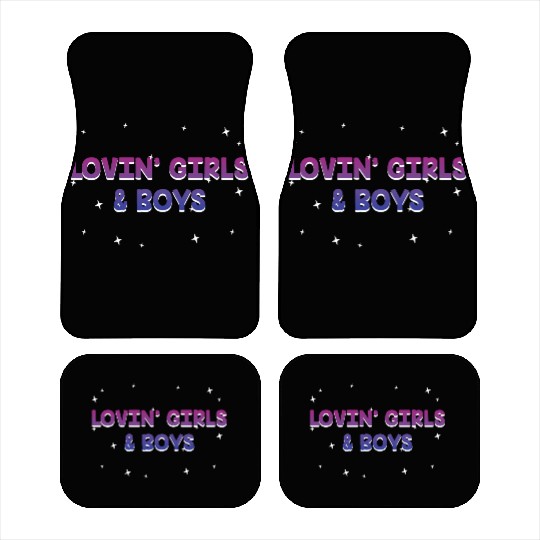 Lovin' Girls and Boys Bisexual LGBTQ Bi Pride Car Mats