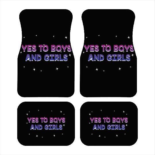 Yes to Boys and Girls Bisexual LGBTQ Bi Pride Car Mats