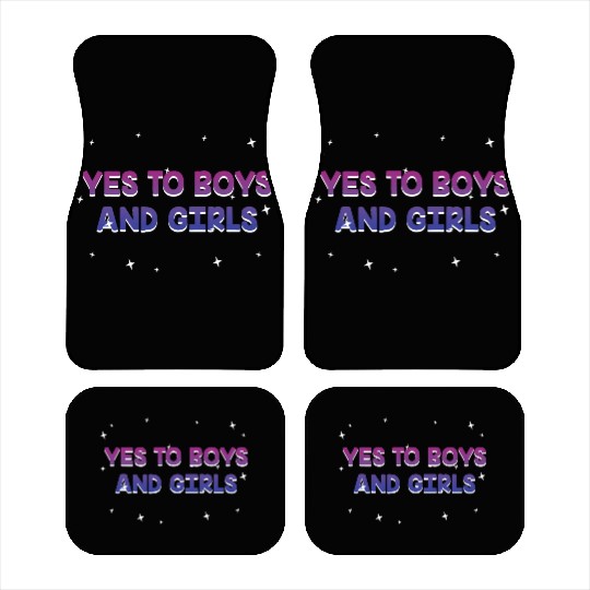 Yes to Boys and Girls Bisexual LGBTQ Bi Pride Car Mats