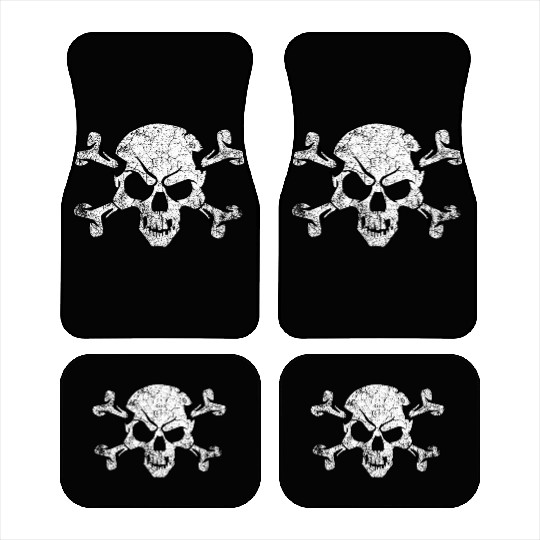 Grunge Pirate Skull And Crossbones Car Mats