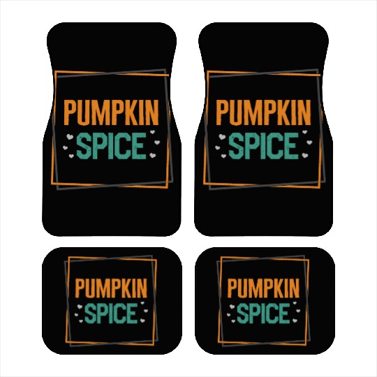 Halloween Theme Cute Pumpkin Spice Coffee Lover Car Mats