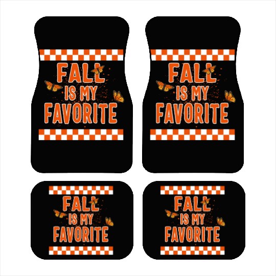 Halloween Theme Fall Is My Favorite Butterfly Car Mats