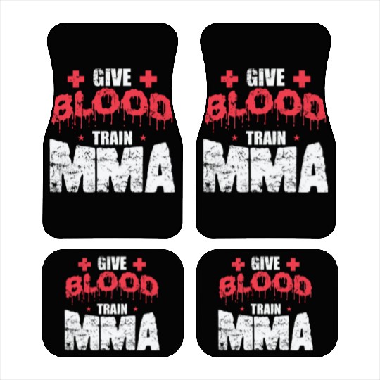 Give Blood Train MMA Mixed Martial Arts Car Mats