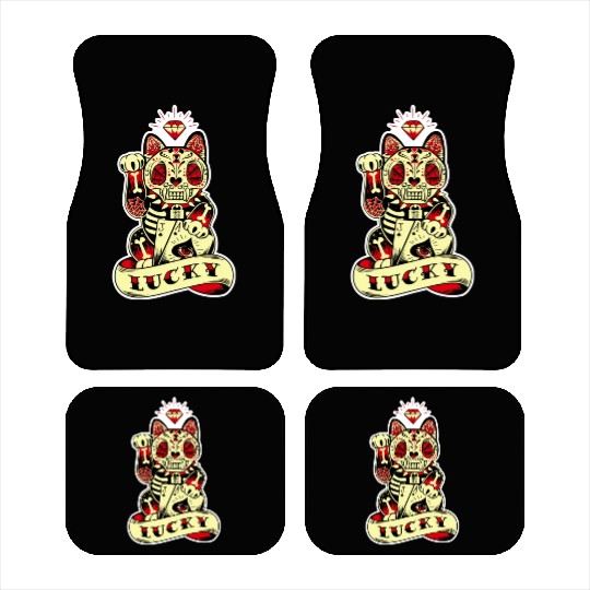 lucky cat Skull Candy Car Mats