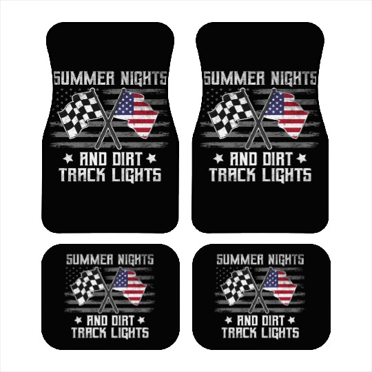 Summer Funny Nights Dirt Track Lights Racing Motoc Car Mats