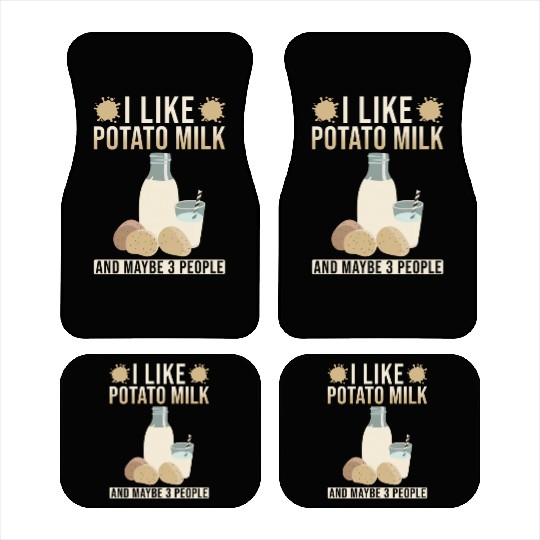 Potato Milk Saying Car Mats