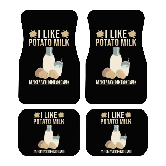 Potato Milk Saying Car Mats