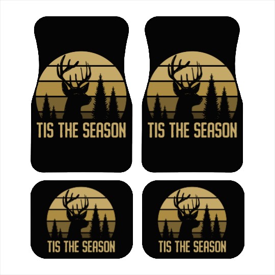 Tis The Season Vintage Dear Hunting Car Mats