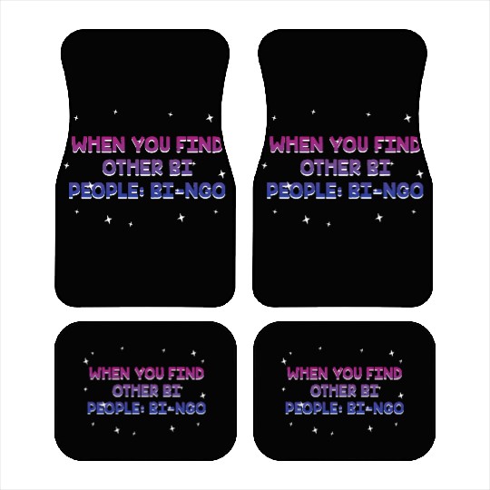 Other Bi People Bingo Bisexual LGBTQ Bi Pride Car Mats