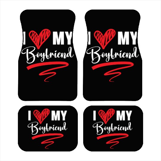 I Love My Boyfriend Valentines Day Cupid Love Car Mats