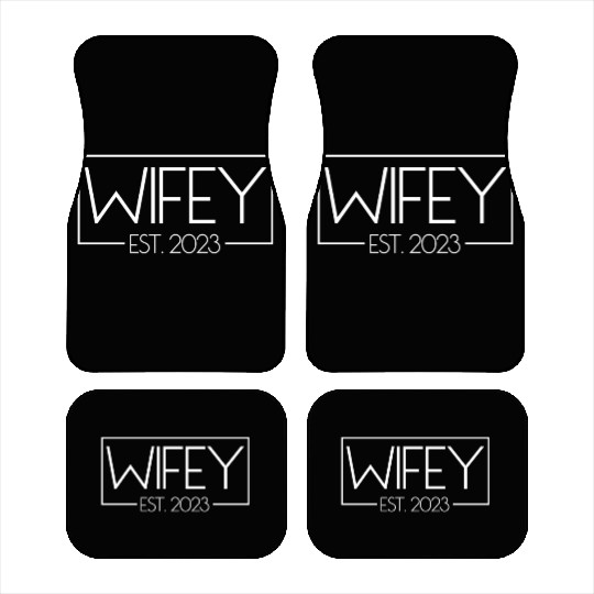 Wifey Est. 2023 Matching Couple Newlywed Marriedwi Car Mats
