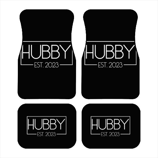 Hubby Est. 2023 Matching Couple Newlywed Marriedma Car Mats