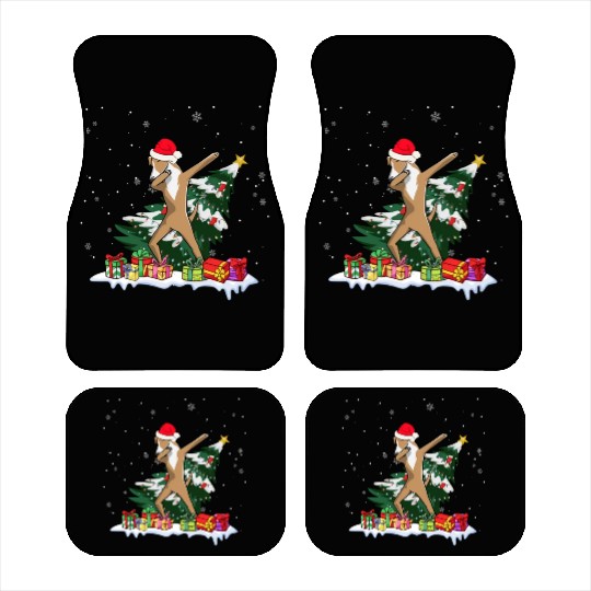 Great Dane Christmas Dabbing Santa Xmas Pajama Car Mats