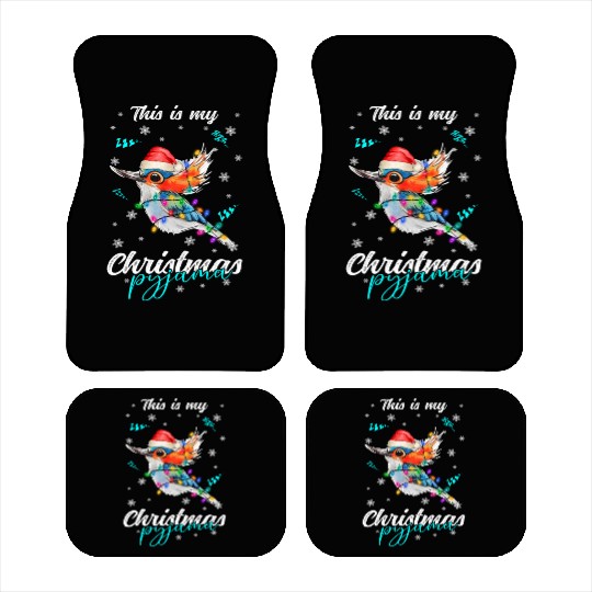 Winter Christmas Pyjama Hummingbird Car Mats