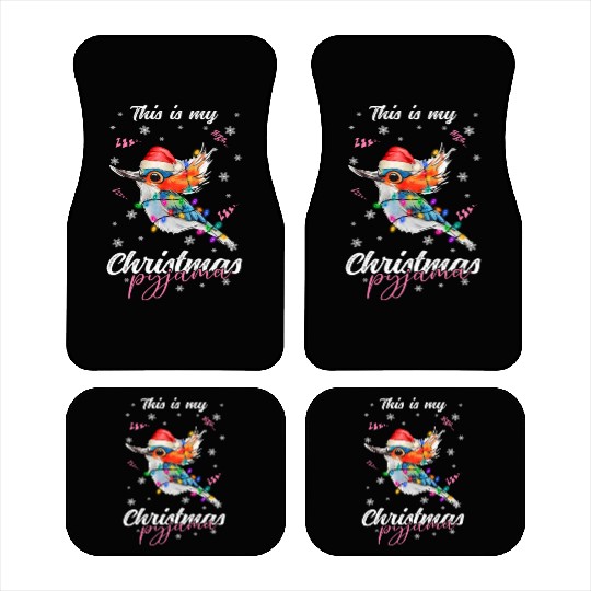 Winter Christmas Pyjama Hummingbird Car Mats
