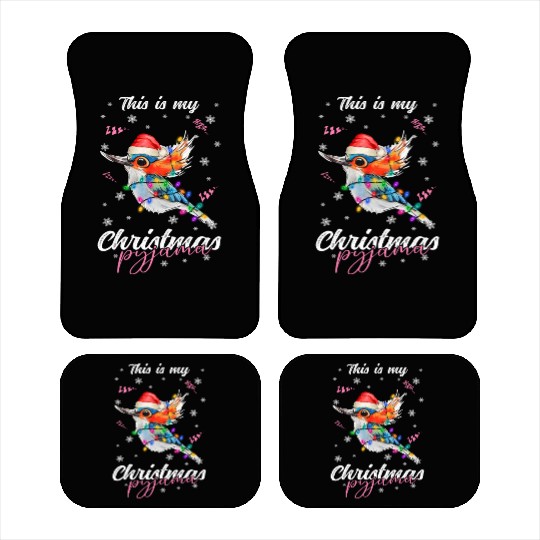 Winter Christmas Pyjama Hummingbird Car Mats