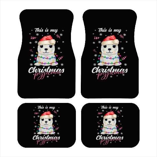Winter Christmas Pyjama Seal Car Mats