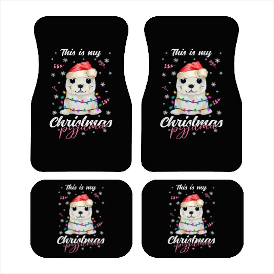 Winter Christmas Pyjama Seal Car Mats
