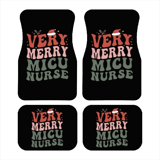 MICU Nurse Christmas Medical ICU Nursing Xmas Gift Car Mats