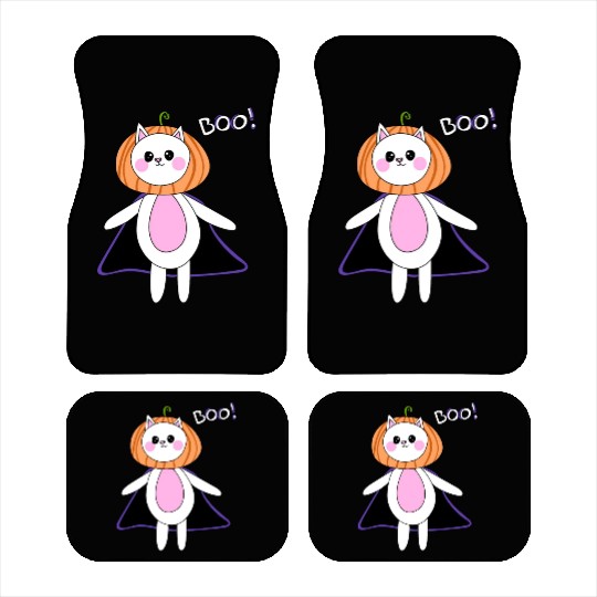 cute cat in halloween melon costume Car Mats