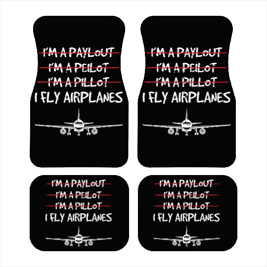 Funny Commercial Airplane Pilots Car Mats