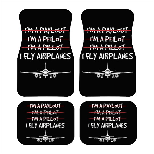 Funny Commercial Airplane Pilots Car Mats