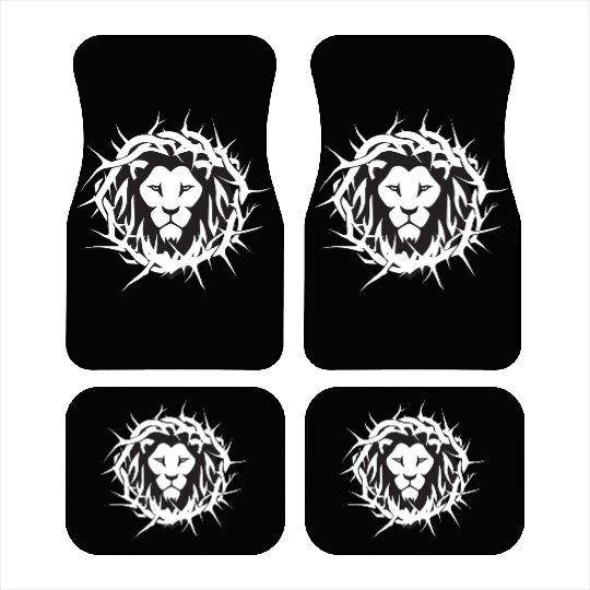 Lion of Judah With A Crown of Thorns Christian Car Mats