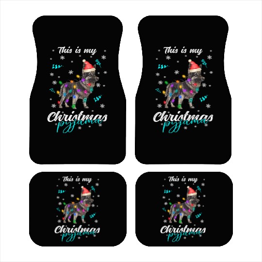 Winter Christmas Pyjama German Shepherd Dog Car Mats