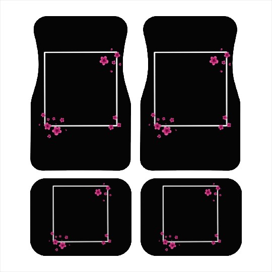Square Blossom Pink Car Mats