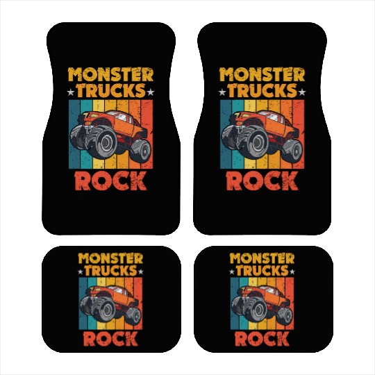 Awesome Monster Trucks Rock Tricks Stunts Wheelies Car Mats
