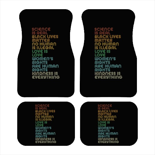 Vintage, Retro Science Is Real, Black Lives Matter Car Mats