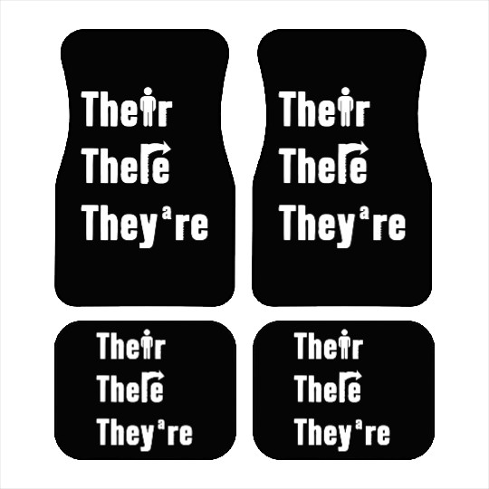 Their There They're English Teacher Grammar Car Mats