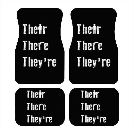 Their There They're English Teacher Grammar Car Mats