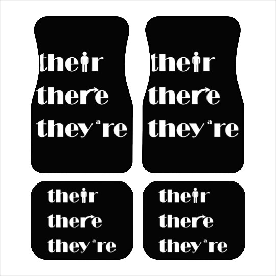 Their There They're English Teacher Grammar Car Mats