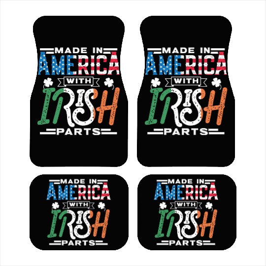 Made In America With Irish Parts Gaelic Ireland Car Mats