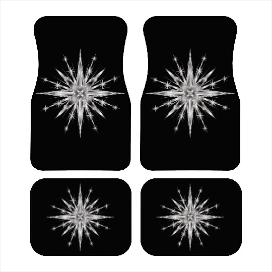 Silver colored glamor timeless star Car Mats