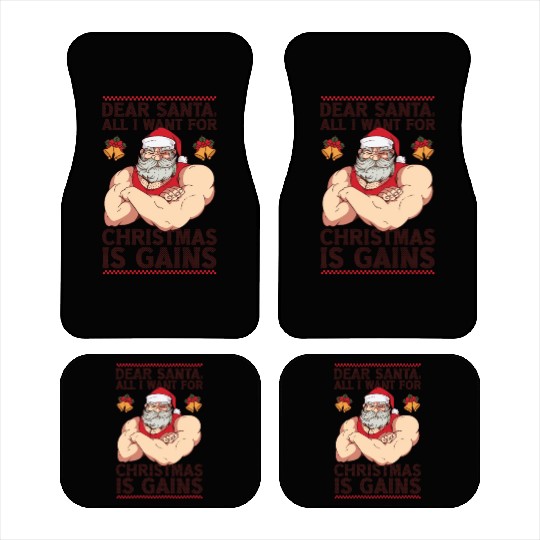 Dear Santa Christmas Gym Training Holiday Workout Car Mats