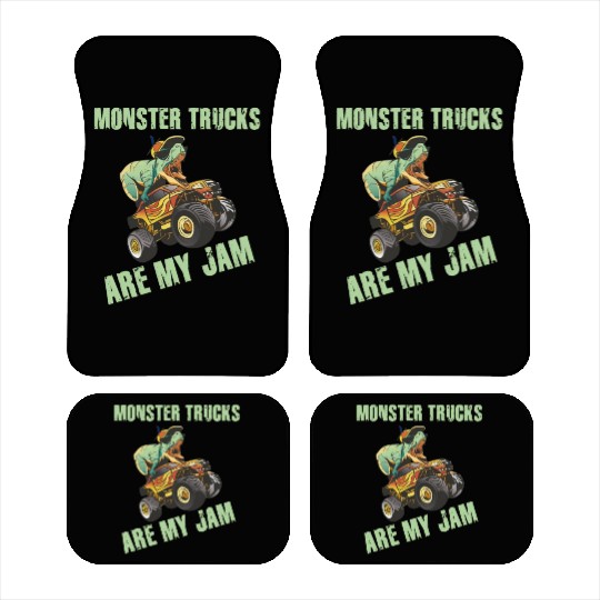 Monster Trucks Are My Jam Vintage Retro Car Mats